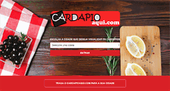 Desktop Screenshot of cardapioaqui.com